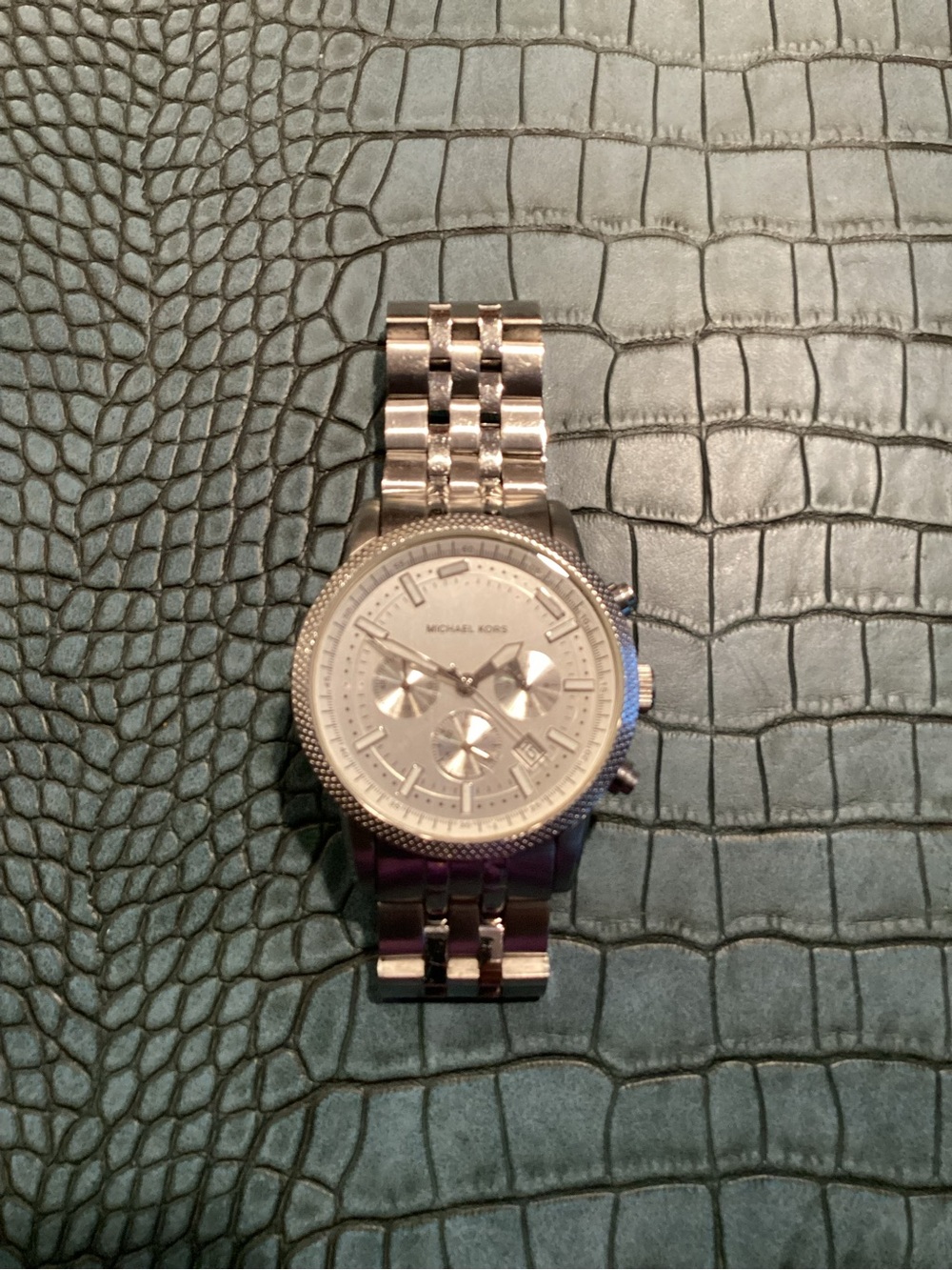 Michael Kors Silver Stainless Steel Chronograph Bracelet Watch